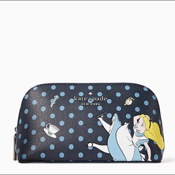 Kate Spade Alice in Wonderland Cosmetic Bag - Picture 1 of 2